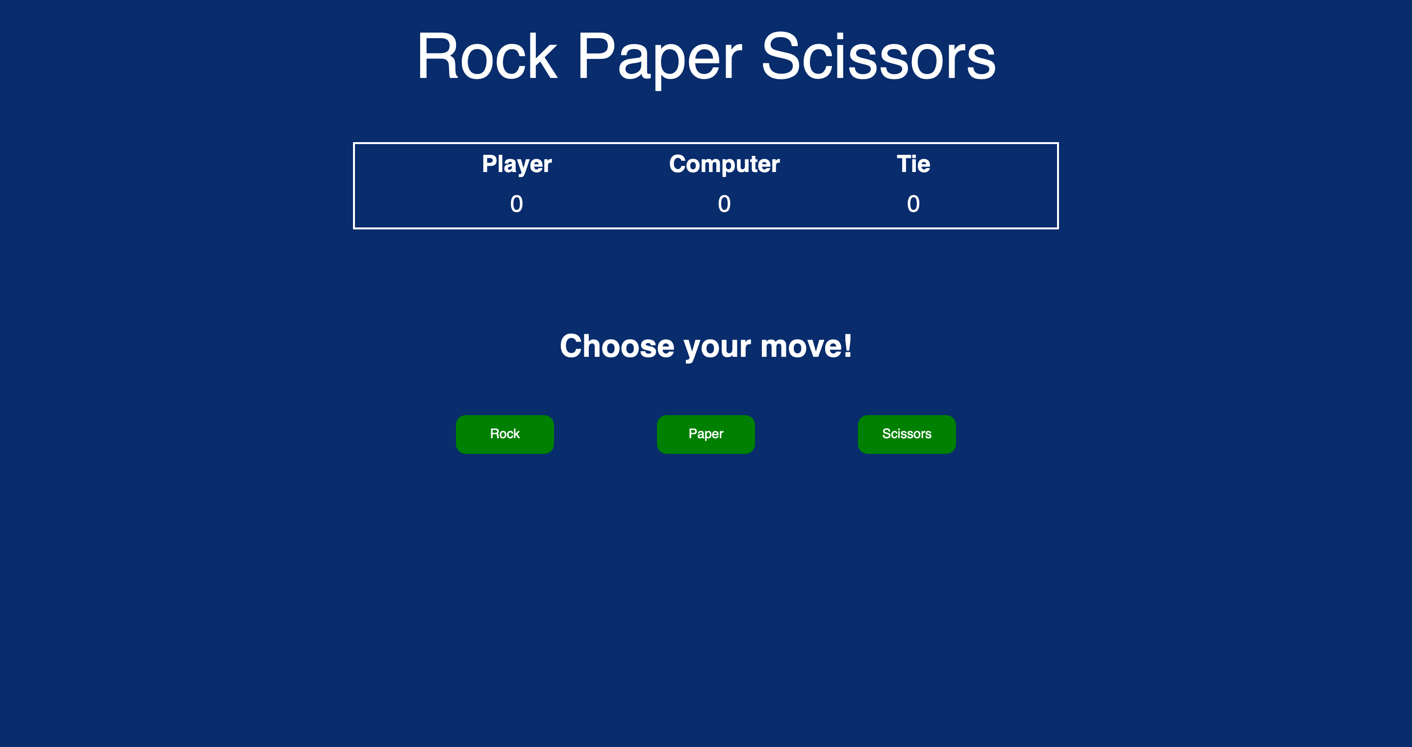 Rock Paper Scissors Game