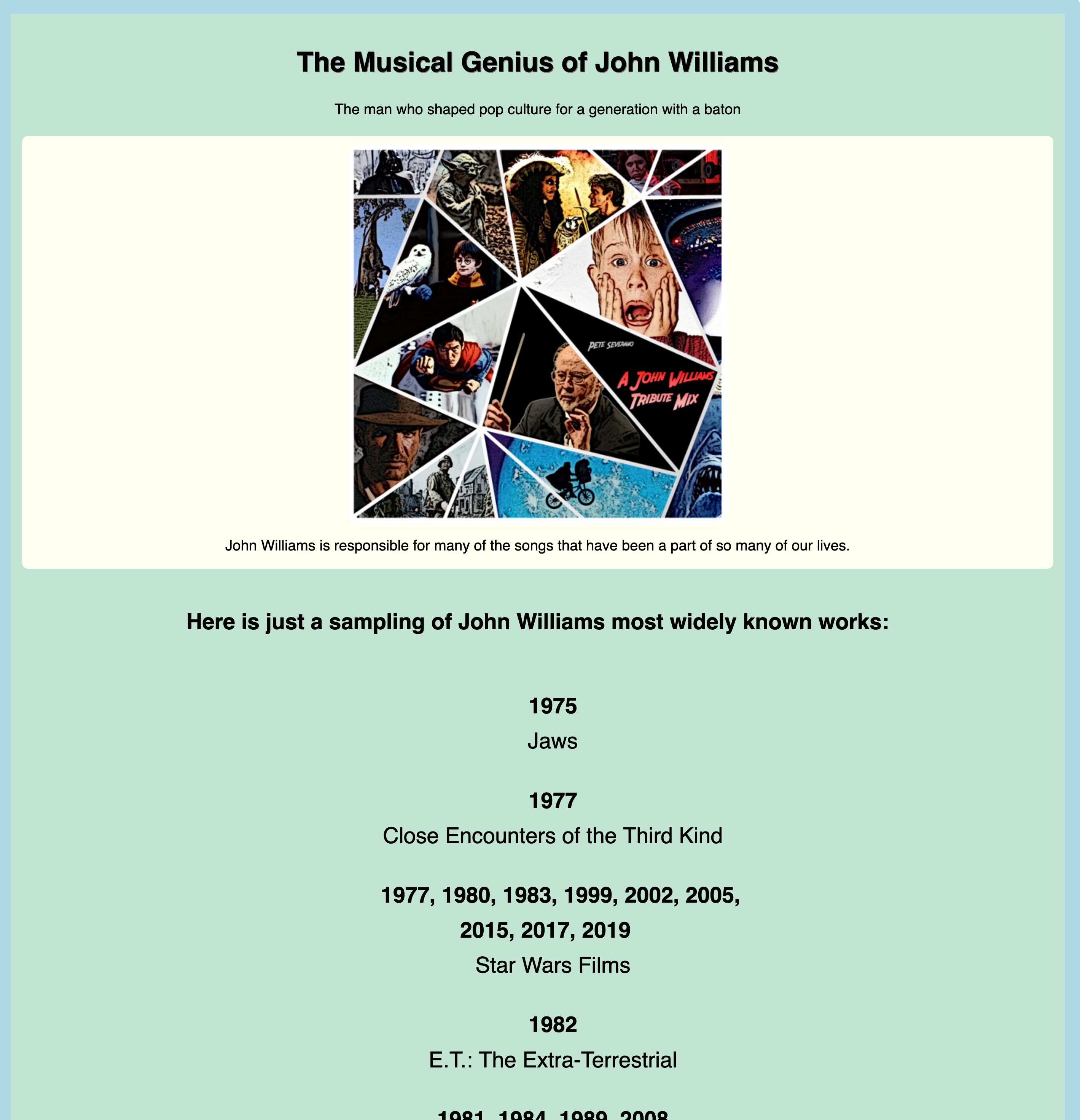 John Williams Tribute